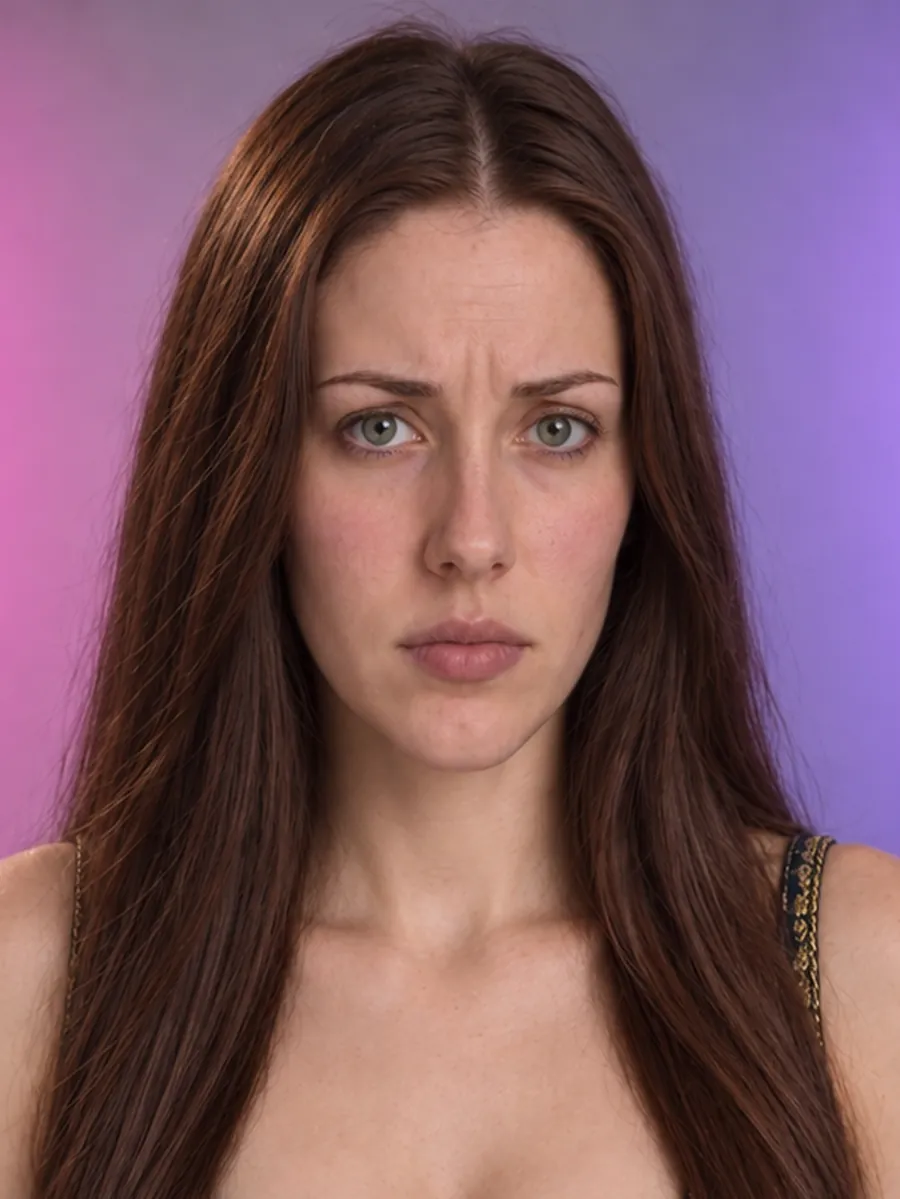 Imogen vorher mit langem Haar