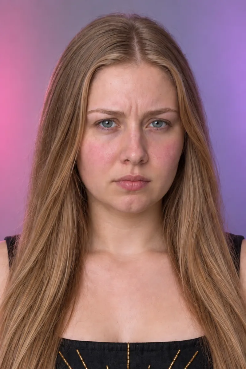 Anneli vorher mit langem Haar