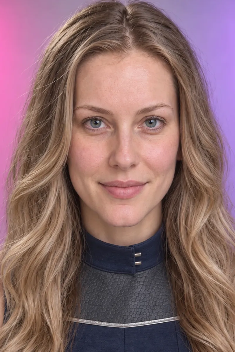 Estela vorher mit langem Haar