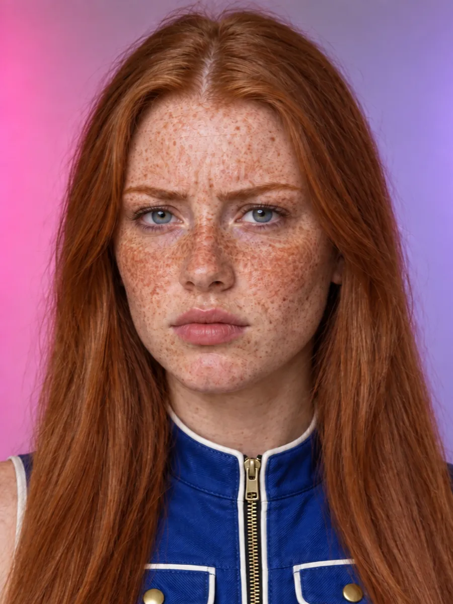 Freja vorher mit langem Haar