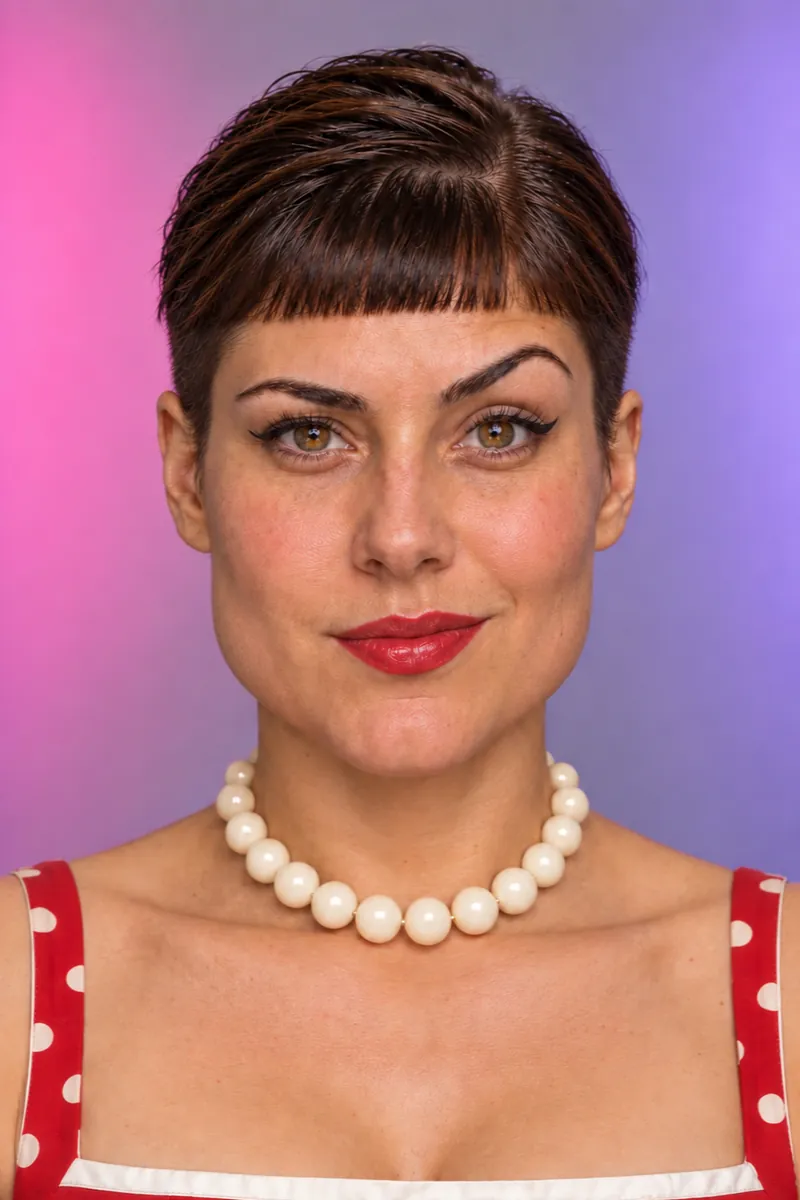 Sierra, Fluglotsin: neuer Look – Pixie mit freiem Nacken