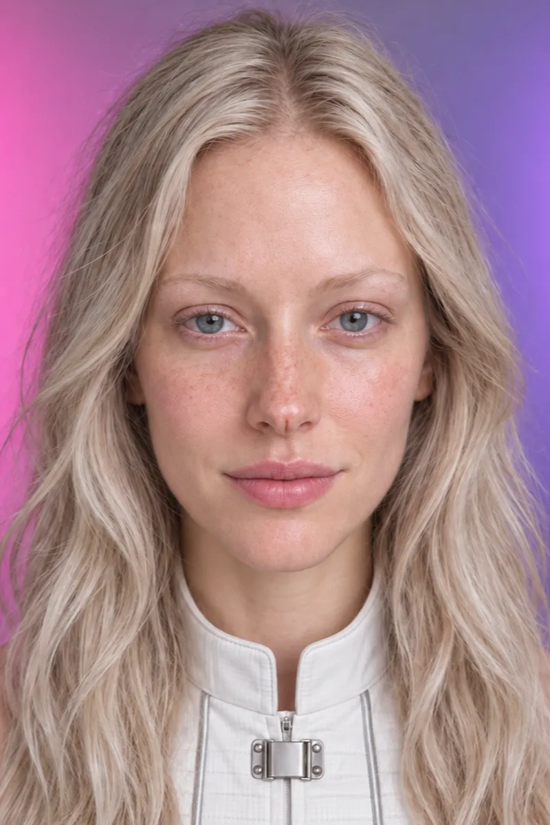 Nell vorher mit langem Haar