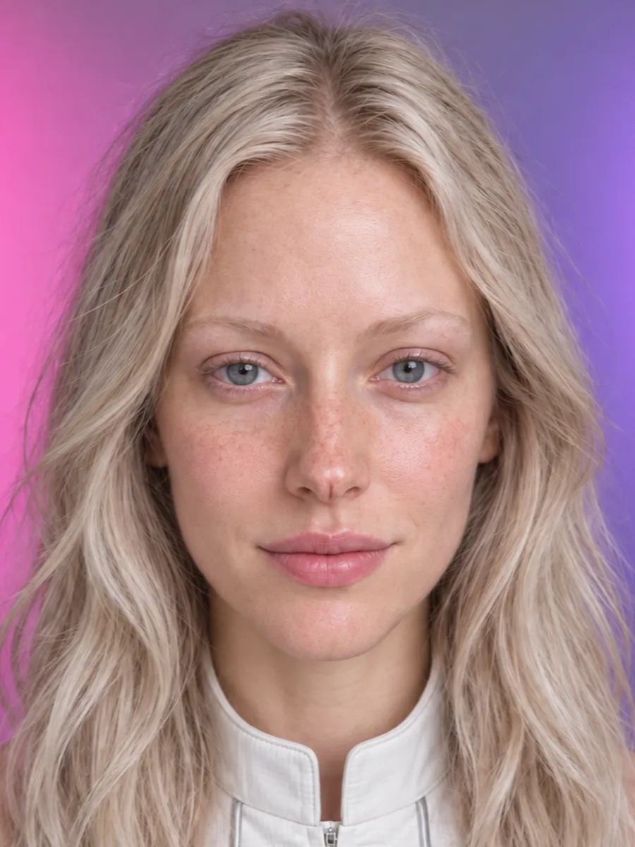 Nell vorher mit langem Haar