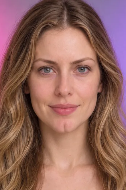 Clara vorher mit langem Haar, KI-generiert