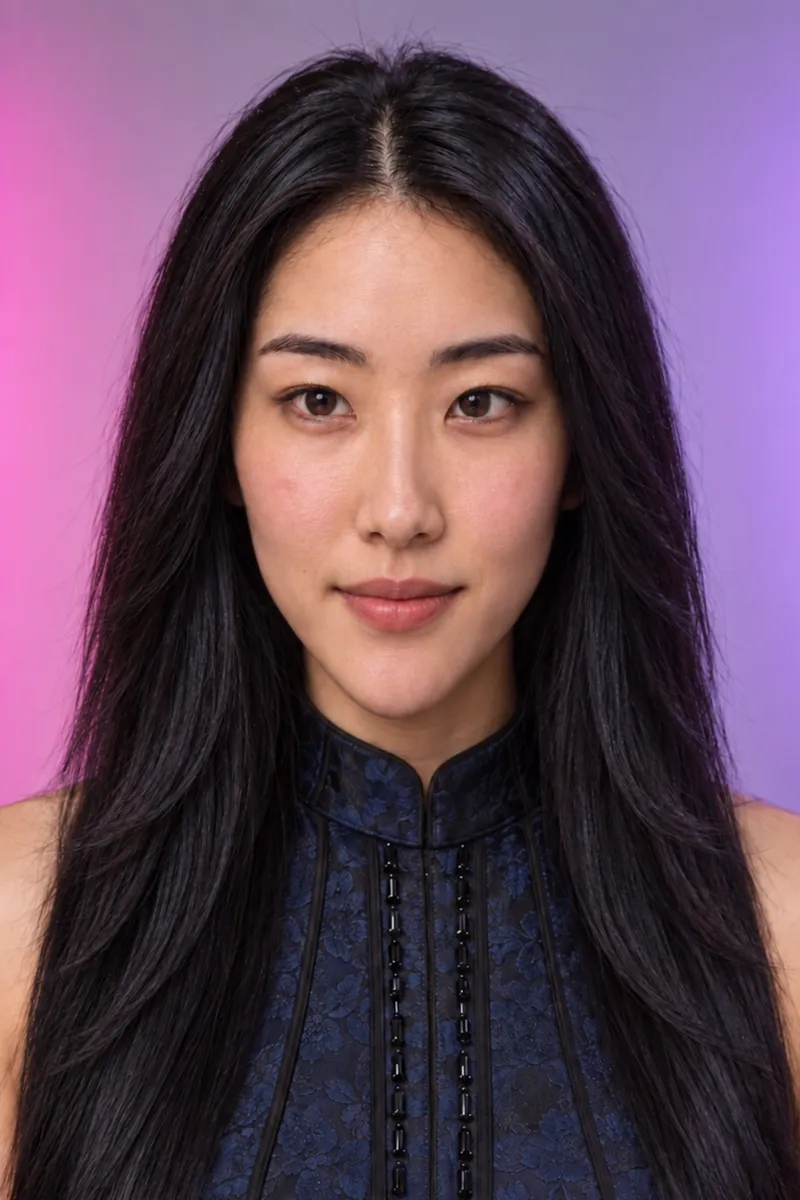 Yuna vorher mit langem Haar