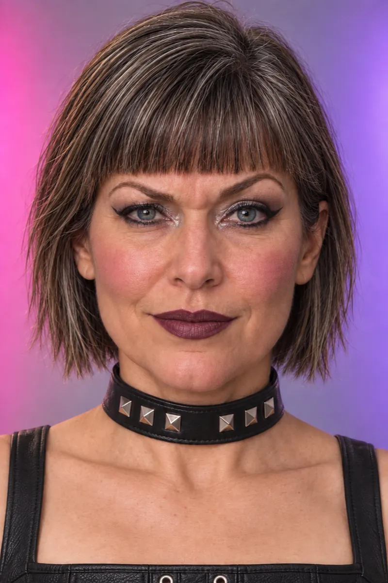 Rosalind, Wirtschaftsprüferin: neuer Look – kurzer Bob auf Kieferhöhe