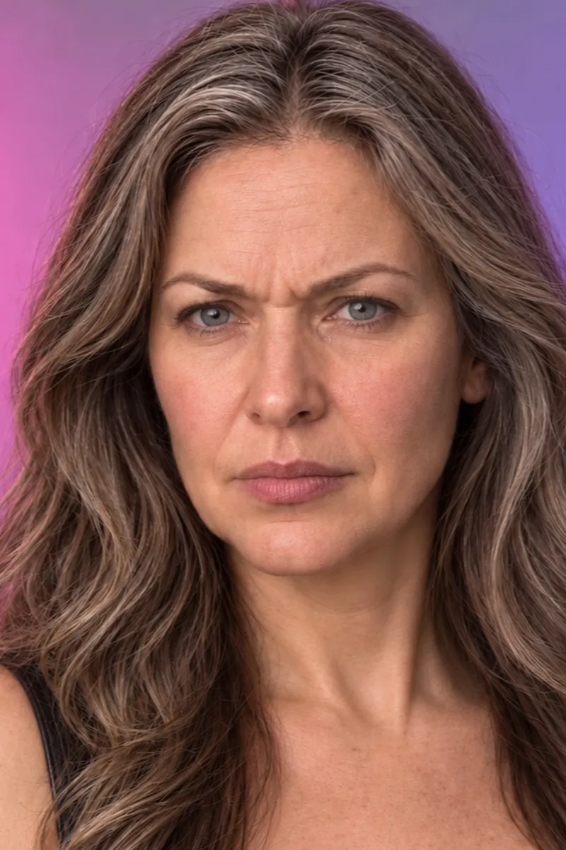 Rosalind vorher mit langem Haar