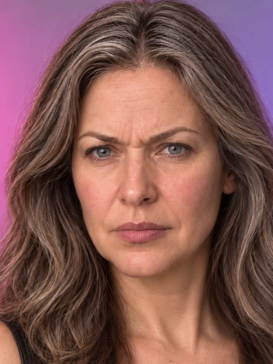 Rosalind vorher mit langem Haar