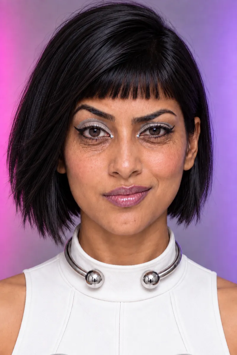 Priya, Apothekerin: neuer Look – kurzer Bob auf Kieferhöhe