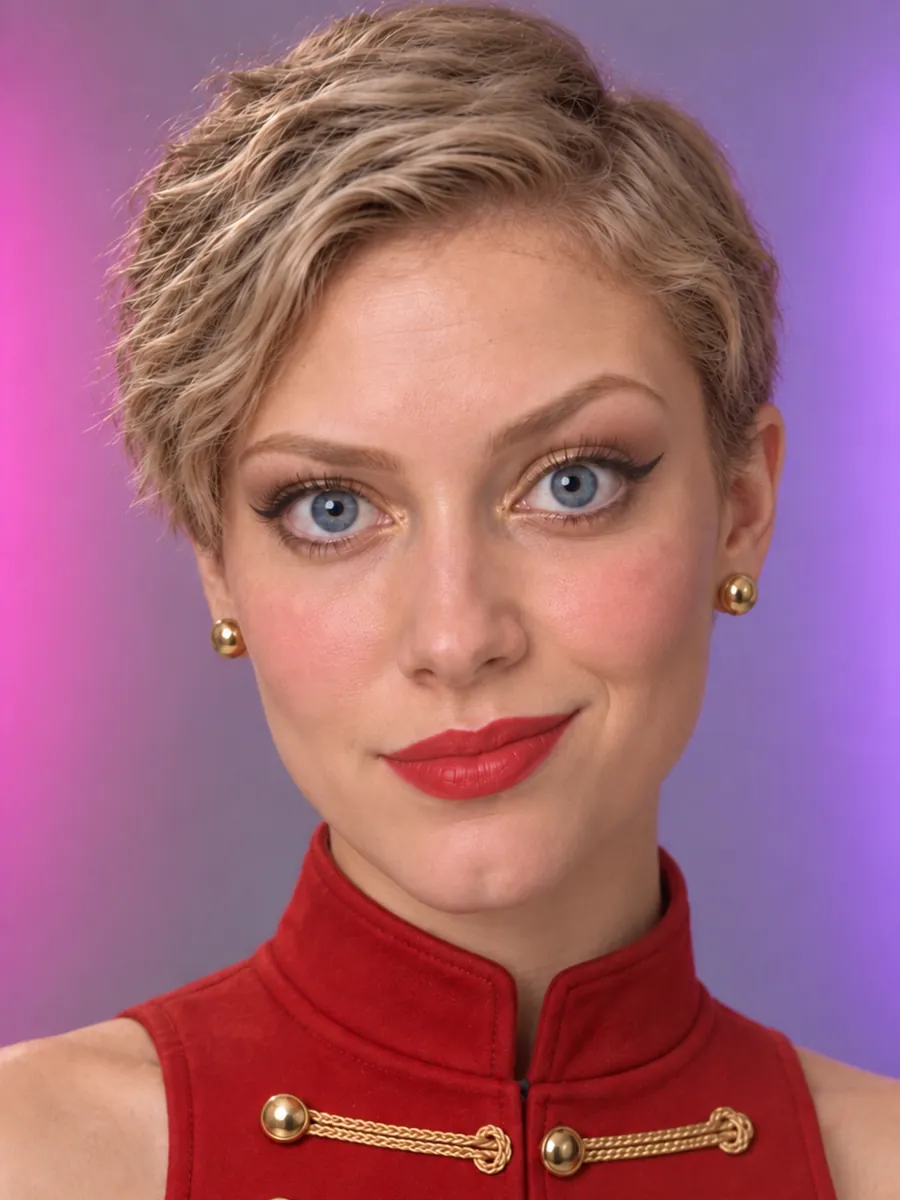 Greta nachher: Pixie mit freiem Nacken