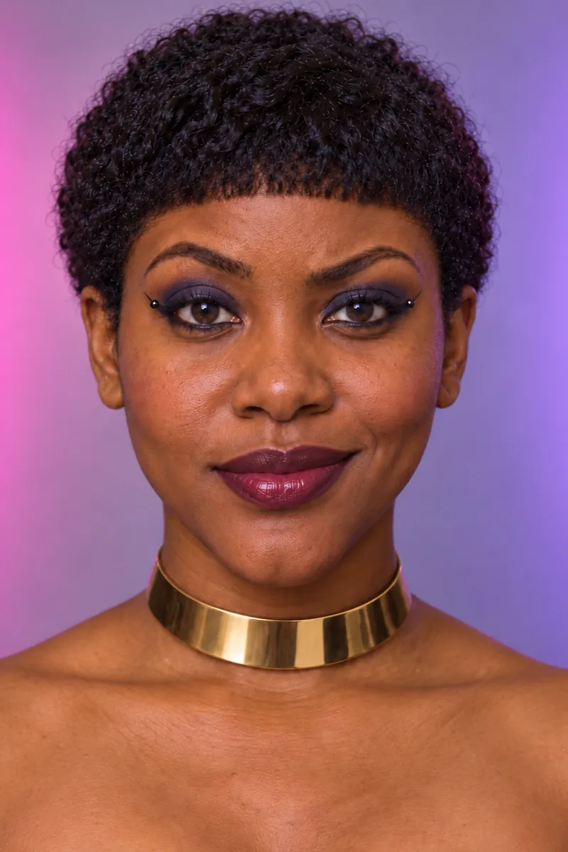 Adaeze, Pilotin: neuer Look – sehr kurzer Bob auf Ohrhöhe
