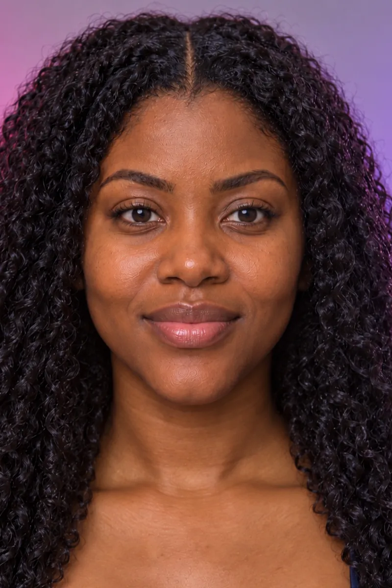 Adaeze vorher mit langem Haar