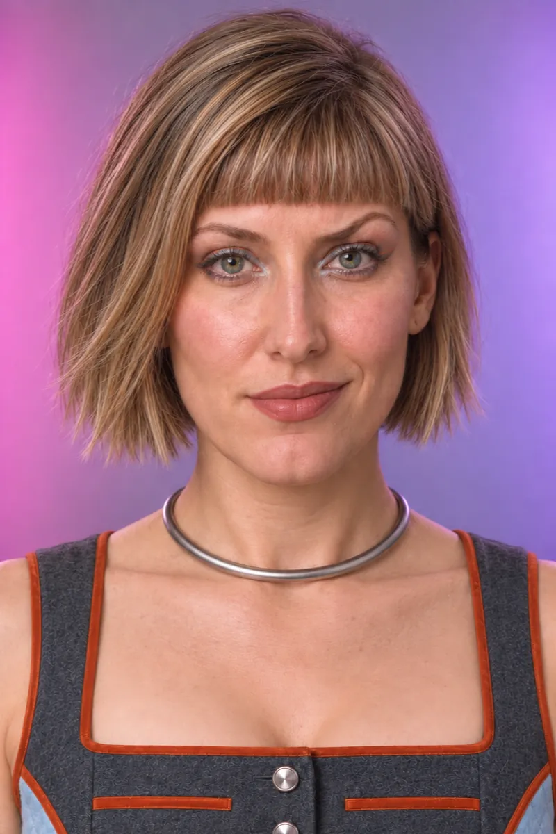 Antonia, Bauleiterin: neuer Look – kurzer Bob auf Kieferhöhe