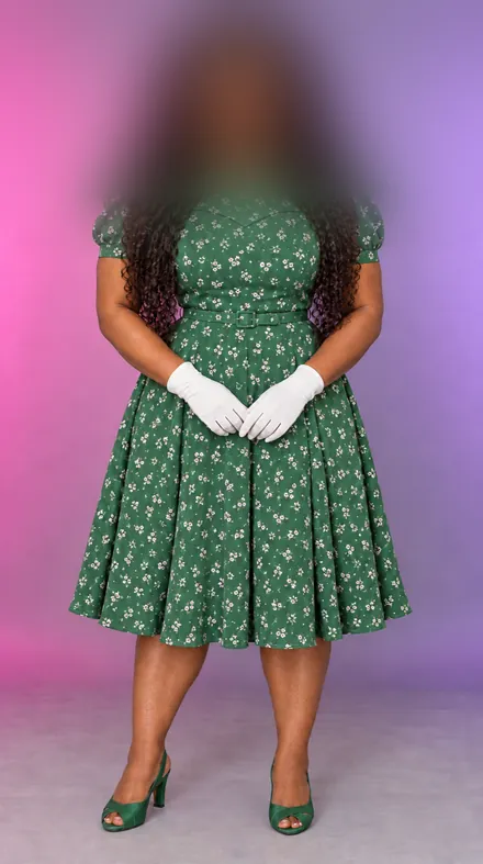 Amara, Swing-Kleid der 40er, KI-generiert